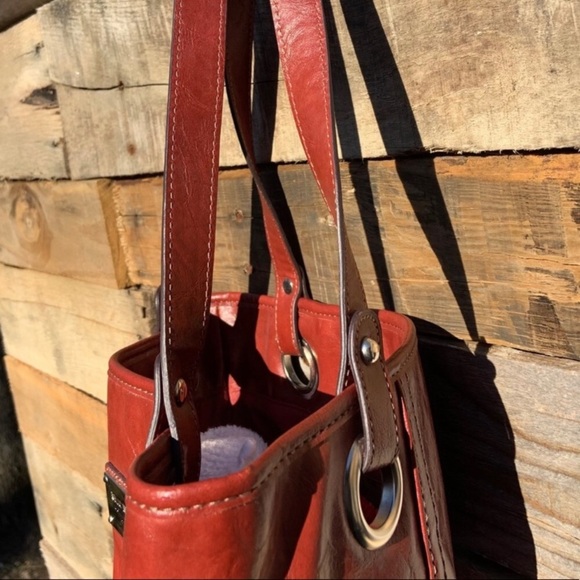 VTG RELIC Rust-Colored Vegan Leather Pocket Hobo Bag - Picture 6 of 13
